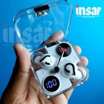 Extra Bass P61 Pro Transparent TWS Earbuds – White Color - insaf.com.bd